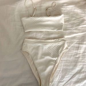 l*space High Waisted Textured Bikini Set